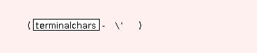 Syntax Graph of mtdocpage.SYNT.terminalchars_sngquote