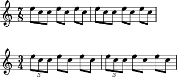 different interpretations for time line subdivisions